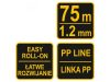 VOREL Kőműves zsinór 75 fm x 1,2 mm narancssárga