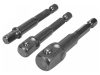 YATO Dugókulcs adapter készlet 3 részes 1/4" Hex -> 1/4", 3/8", 1/2" négyszög