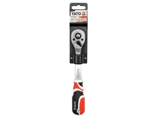YATO Racsnis hajtószár 3/8" 200 mm 72T hajlított szár, lágy fogantyús CrV