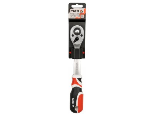 YATO Racsnis hajtószár 1/2" 255 mm 72T hajlított szár, lágy fogantyús CrV