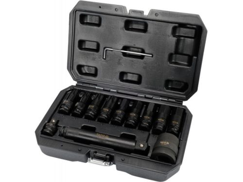 YATO Gépi hosszú bit dugókulcs készlet 12 részes Torx és Imbusz 1/2", 3/4" kamionos CrMo