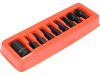 YATO Gépi spline bit készlet 9 részes 1/2" M6-M18 mm dugókulcs adapterrel