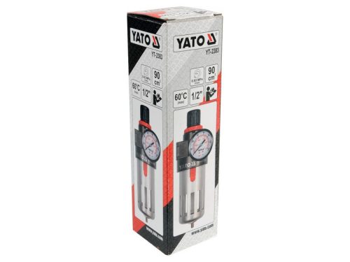 YATO Pneumatikus levegő szűrő nyomásszabályzóval 1/2"