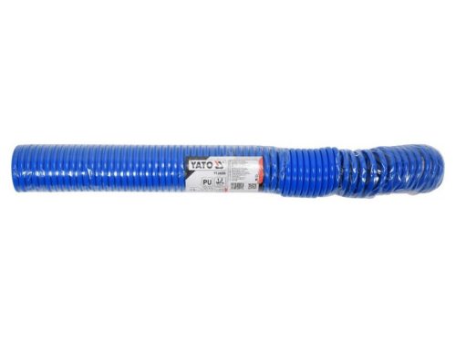 YATO Pneumatikus tömlő (spirál) gyorscsatlakozóval 6,5 x 10 mm x 15 m 1,2 MPa