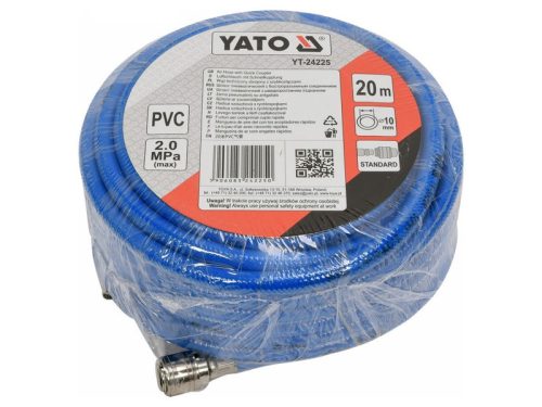 YATO Pneumatikus tömlő gyorscsatlakozóval 10 mm x 20 m, 2,0 MPa