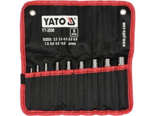 YATO Bőrlyukasztó készlet 9 részes 2,5-10 mm