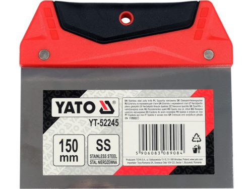 YATO Japán spakli 150 mm inox