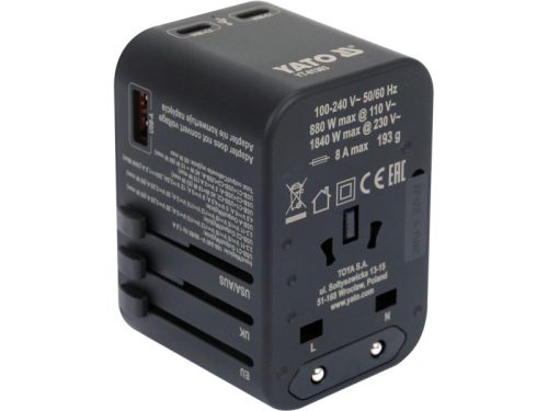 YATO Utazó adapter 65 W