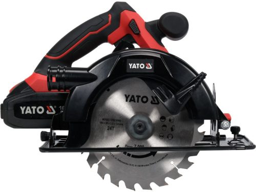 YATO Akkus körfűrész 185 mm szénkefe nélküli motor 18 V (1 x 3,0 Ah akku + töltő)