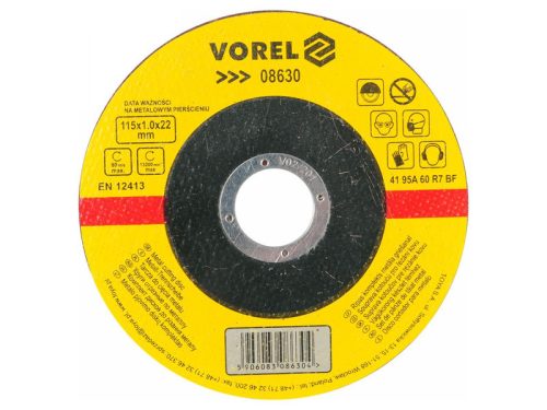 VOREL Vágókorong fémre 115 x 1,0 x 22,2 mm