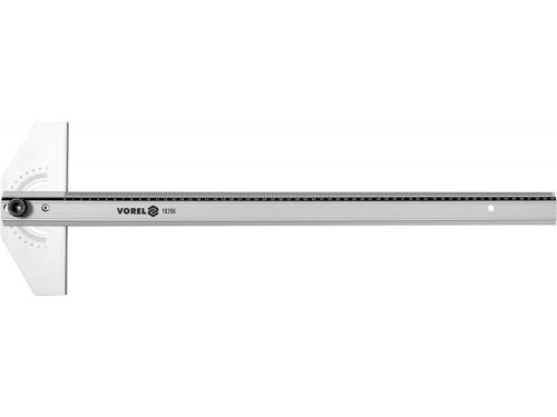 VOREL Szögmérő és vonalzó 0-180° 600 mm alumínium