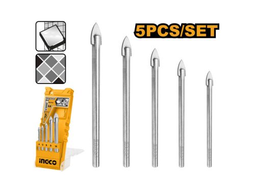 INGCO Üveg és csempefúrószár készlet 5 részes 4-10 mm