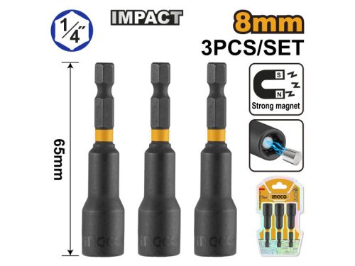 INGCO Impact csavarbehajtó 8 mm (3 db)