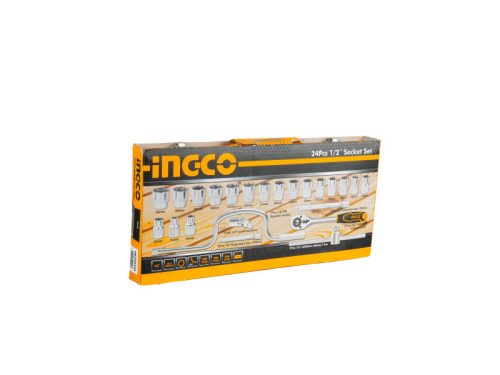 INGCO Dugókulcs készlet 24 részes 1/2" 10-32 mm CrV