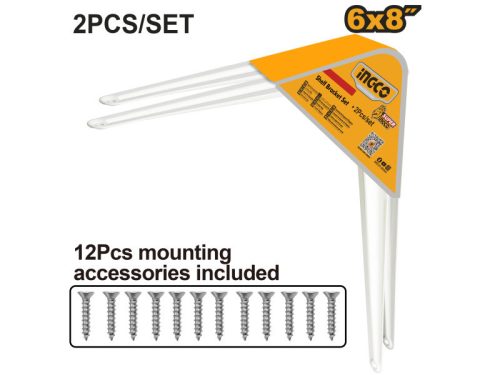 INGCO Polctartó konzol 150 x 200 mm (2 db)