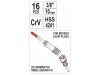 YATO Sérült izzítógyertya kiszedő készlet 16 részes 3/8" CrV