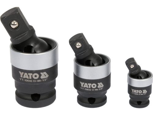 YATO Gépi csuklós csatlakozó készlet 3 részes 1/4" 3/8" 1/2" CrMo
