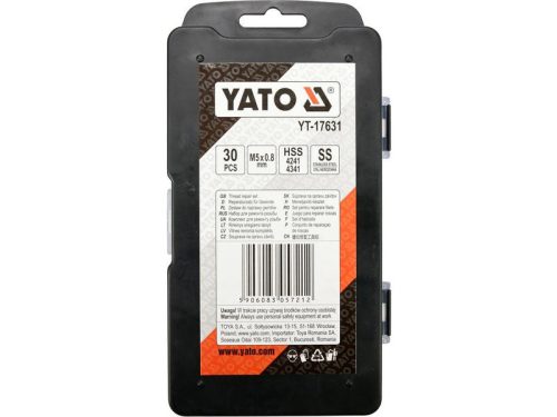 YATO Menetjavító készlet 30 részes M5 0,8 mm