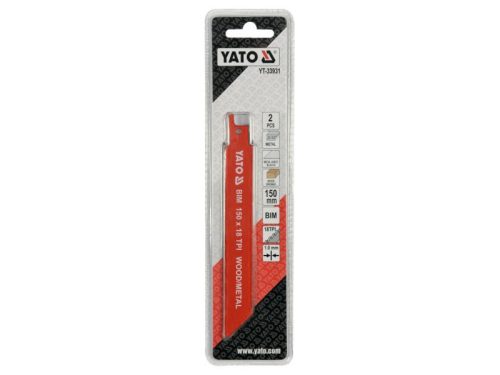YATO Szablyafűrészlap 150 mm/18TPI bimetál (2 db)