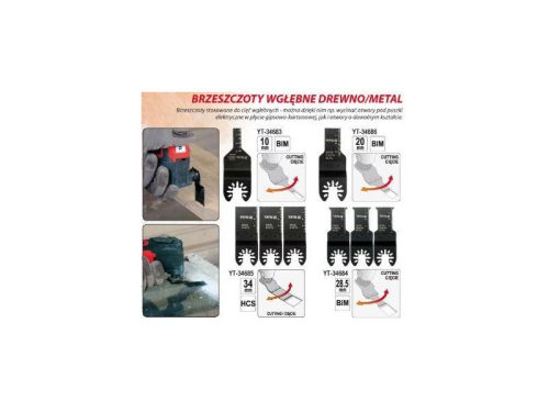 YATO Fűrészlap multifunkciós géphez 28,5 mm bimetál (3 db)