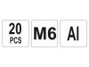 YATO Alumínium szegecsanya M6 (20 db)