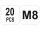 YATO Acél szegecsanya M8 (20 db)