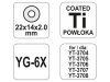 YATO Csempevágó kerék 22 x 14 x 2 mm (YT-3704, YT-3705, YT-3706, YT-3707, YT-3708 csempevágókhoz)