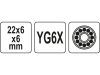 YATO Csempevágó kerék 22 x 6 x 6 mm