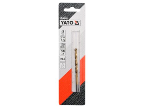 YATO Csigafúró 4,5 x 80/47 mm HSS-TiN