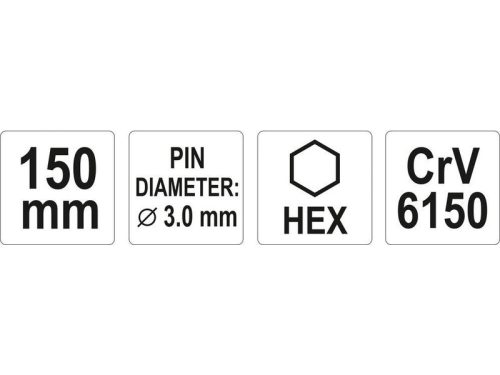 YATO Csapszegkiütő 3,0 x 150 mm