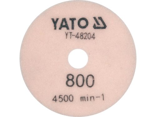 YATO Tépőzáras gyémánt csiszoló és polírozókorong 100 mm / P800 vizes/száraz