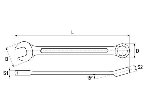 YATO Csillag-villáskulcs 5/8" / 210 mm CrV