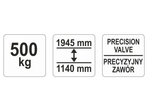 YATO Hidraulikus sebességváltó emelő 500 kg