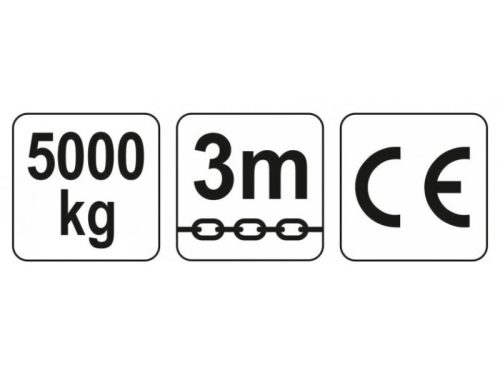 YATO Láncos emelő 5000 kg 3 m