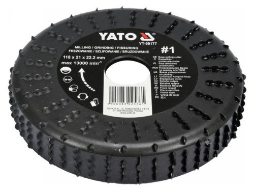 YATO Ráspolykorong durva #1 118 x 21 mm