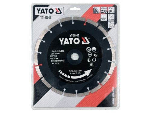 YATO Gyémánt vágókorong 230 x 2,2 x 10 x 22,2 mm szegmentált