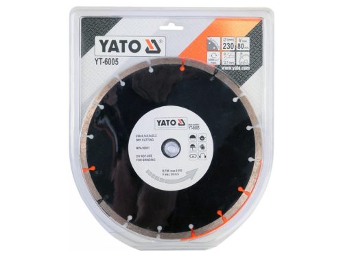 YATO Gyémánt vágókorong 230 x 2,7 x 8,0 x 22,2 mm szegmentált