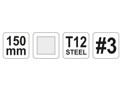 YATO Négyszög reszelő 150 mm / #3 finom
