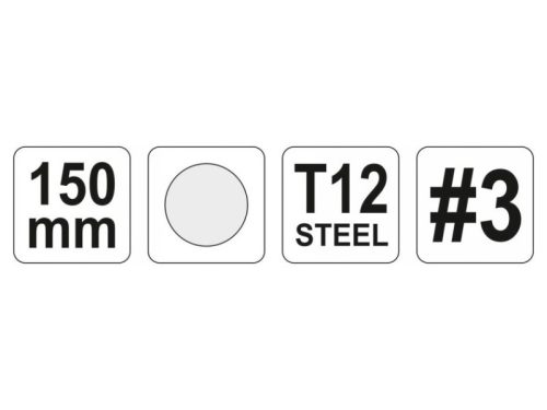 YATO Kerek reszelő 150 mm / #3 finom
