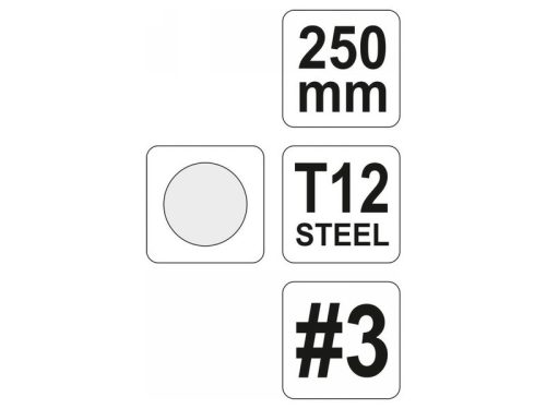 YATO Kerek reszelő 250 mm / #3 finom