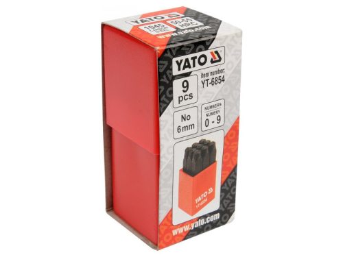 YATO Számbeütő készlet 6 mm 9 részes