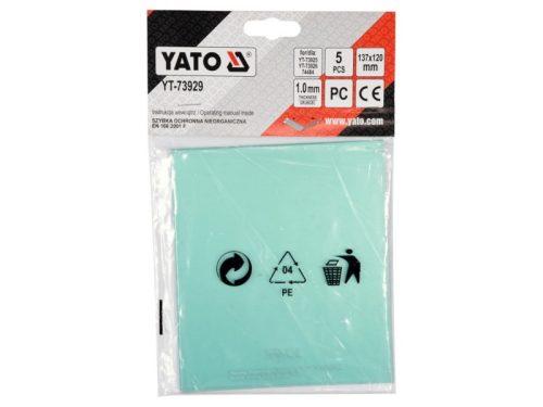 YATO Hegesztőüveg 137 x 120 mm (5 db)