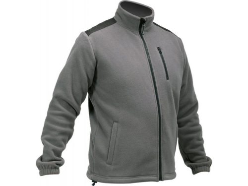 YATO Munkavédelmi polár pulóver szürke XXXL-es méret 3 zsebes