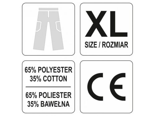 YATO Munkavédelmi hosszúnadrág XL-es méret 5 zsebes Dan