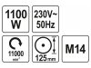 YATO Sarokcsiszoló 125 mm 1100 W