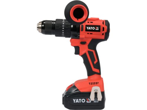 YATO Akkus ütvefúró-csavarozó 75 Nm szénkefe nélküli motor 18 V Li-Ion (1 x 3,0 Ah akku + töltő)