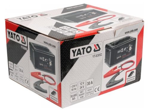YATO Akkumulátor töltő 12-24 V / 30 A / 50-600 Ah
