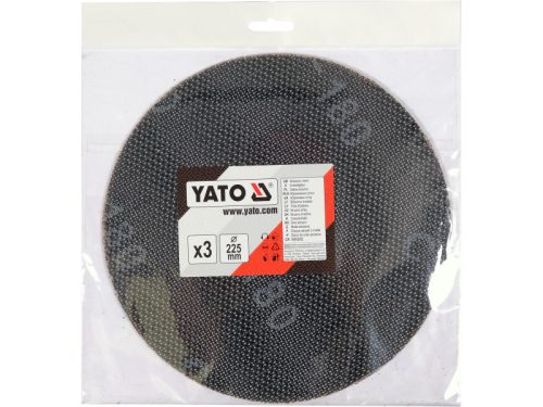 YATO Tépőzáras csiszolóháló 225 mm / P180 (3 db)