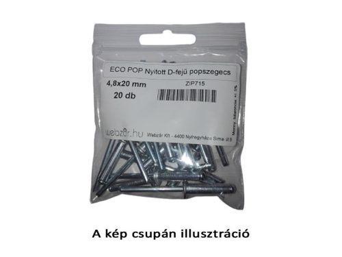TopPop nyitott D-fejű popszegecs 3,2x6 (20 db)