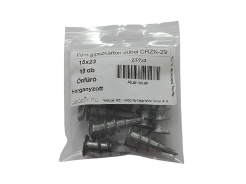 Gipszk.dübel fém DRZN29znai 15x23 (200) (10 db)